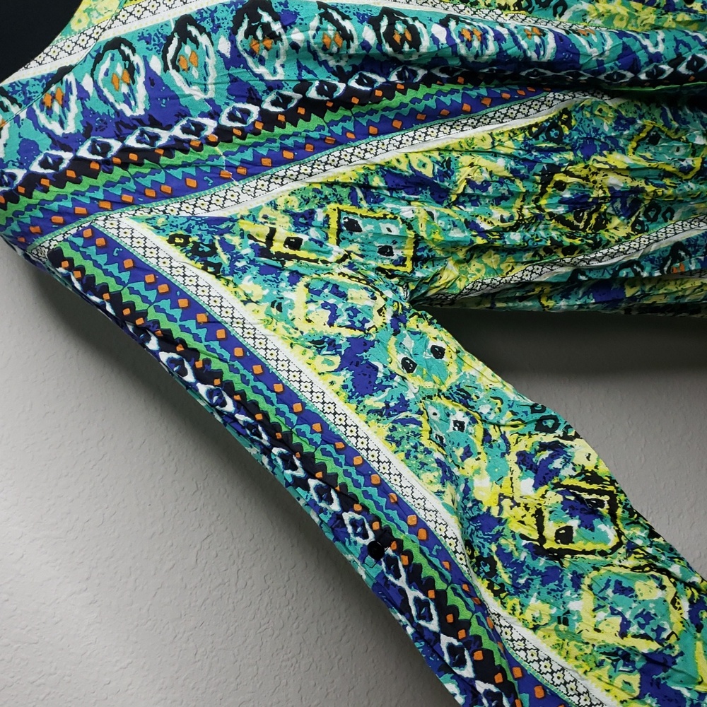 Chelsea & Theodore Viscose Button Up Long Sleeves Shirt Tunic Size 2X Bohemian - Picture 5 of 14